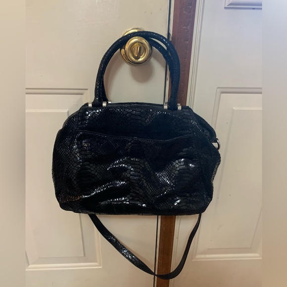 Michael Kors black snake embossed handbag - Picture 3 of 3